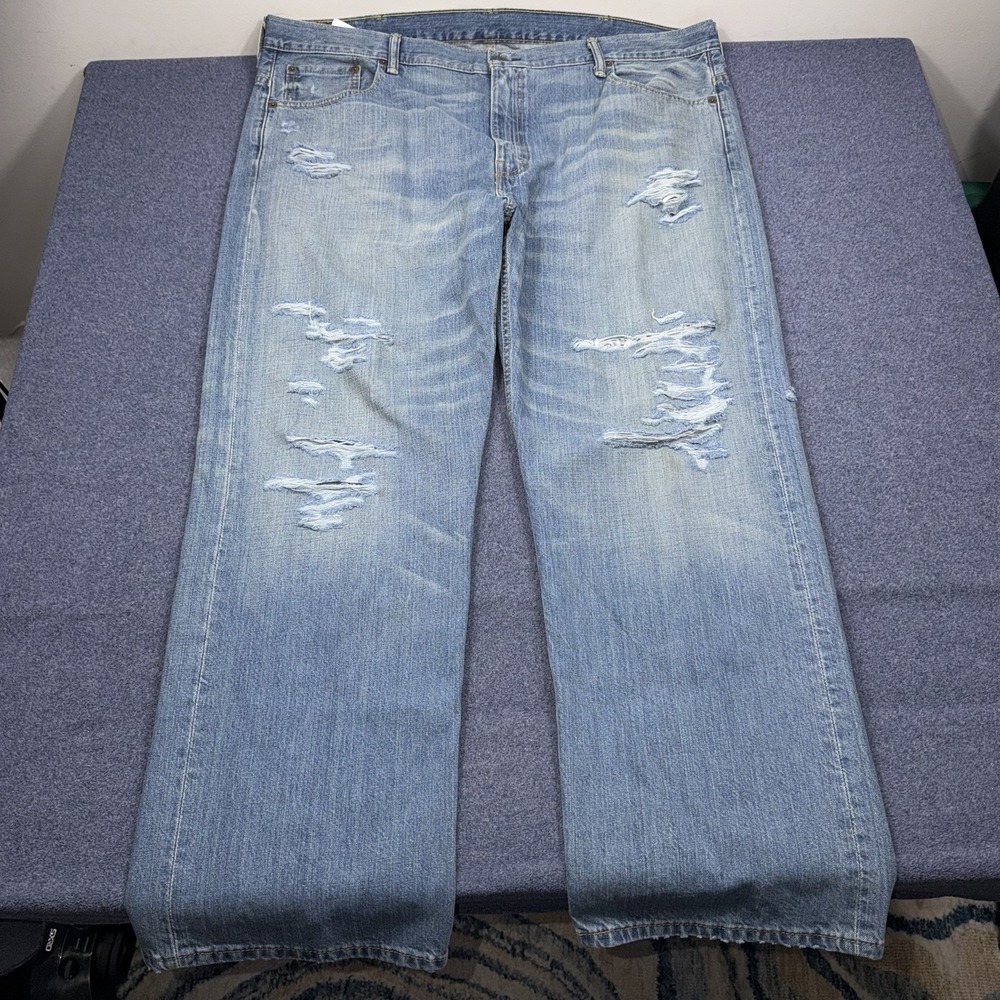 Levis 569 Baggy Distressed Blue Jeans Hip Hop Skater Loose Straight Mens 42x30